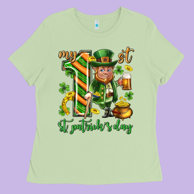 My 1 St St. Patricks Day Ladies Tee Designed By Neo Western