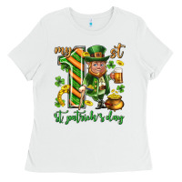 White My 1 st st. patricks day Ladies Tee - Neo Western