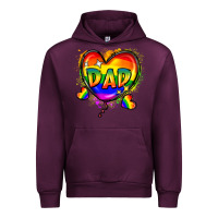 Mauve Wine Dad pride Urban Hoodie - FaDigitalArtStudio