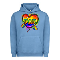 Pigment Pebble Blue Dad pride Urban Hoodie - FaDigitalArtStudio