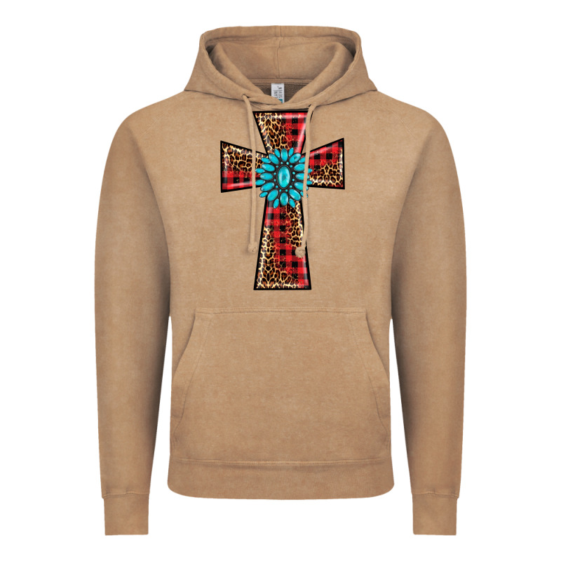 Christmas Cross Vintage Hoodie by BarkalooDesign | Teevron