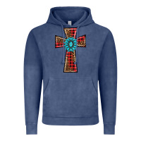 Vintage Denim christmas cross Vintage Hoodie - BarkalooDesign