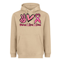 Mushroom Peace love cure Cancer Awareness Heavyweight Hoodie - HowdyJamesFarm
