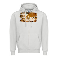 Dove Grey leopard cowhide brushstroke Zipper Hoodie - Jasminsmagicworld