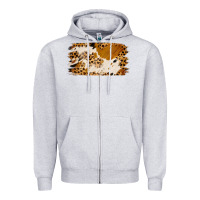 Heather Grey leopard cowhide brushstroke Zipper Hoodie - Jasminsmagicworld