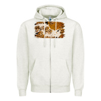 Oatmeal Heather leopard cowhide brushstroke Zipper Hoodie - Jasminsmagicworld
