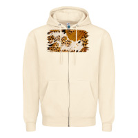 Sandshell leopard cowhide brushstroke Zipper Hoodie - Jasminsmagicworld