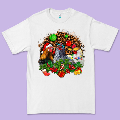 Christmas Party And Chickens Premium Tee Designed By Adodesignshop