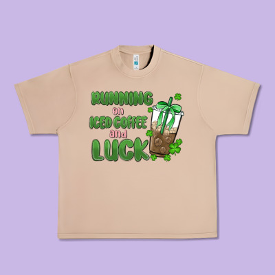 Iced Coffee And Luck Urban Heavy Tee Designed By Maliassmallbusiness