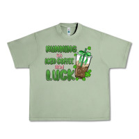 Oil Green iced coffee and luck Urban Heavy Tee - MaliasSmallBusiness