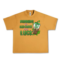 Peanut Butter iced coffee and luck Urban Heavy Tee - MaliasSmallBusiness