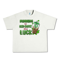 Pistachio iced coffee and luck Urban Heavy Tee - MaliasSmallBusiness