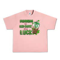 Salmon iced coffee and luck Urban Heavy Tee - MaliasSmallBusiness