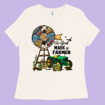 So God Made A Farmer Ladies Tee Designed By Jahusdesignshop