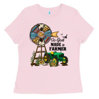 Bubblegum Pink So God Made a Farmer Ladies Tee - JahusDesignShop