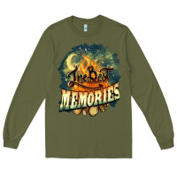 Army Green camping the best memories Long Sleeve Tee - NancyCooperArtShop