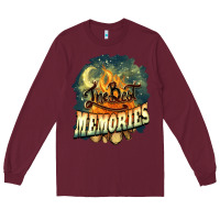 Burgundy camping the best memories Long Sleeve Tee - NancyCooperArtShop