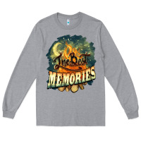 Heather Grey camping the best memories Long Sleeve Tee - NancyCooperArtShop