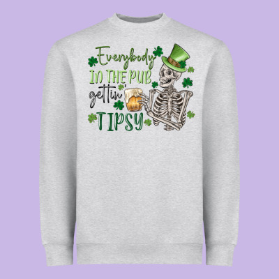 Everybody In The Pub Gettin' Tipsy Heavyweight Sweatshirt Designed By Maliassmallbusiness