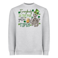 Heather Grey everybody in the pub gettin' tipsy Heavyweight Sweatshirt - MaliasSmallBusiness