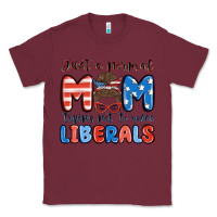 Burgundy just a normal mom trying not to raise liberals Classic Tee - MaliasSmallBusiness