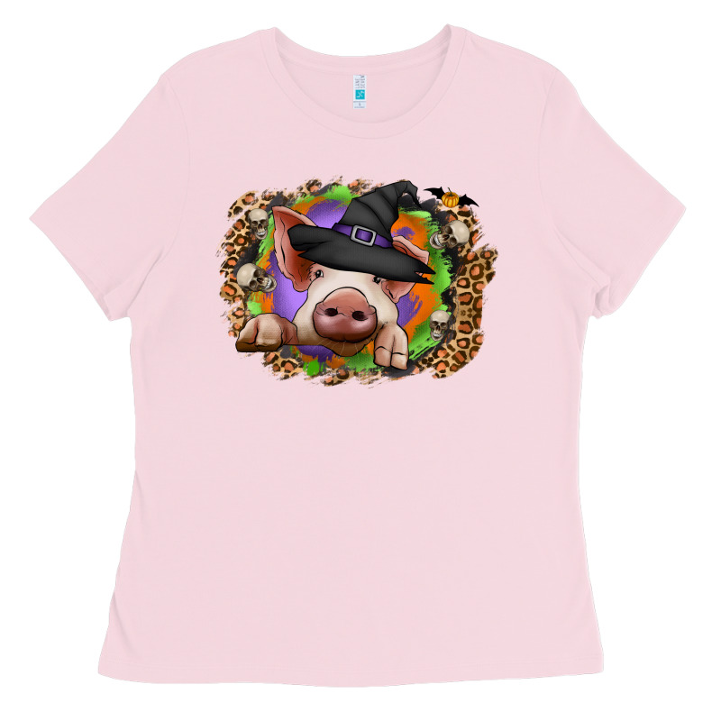 Halloween Pig Ladies Tee by CowhideDigitalArt | Teevron