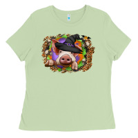 Matcha halloween pig Ladies Tee - CowhideDigitalArt