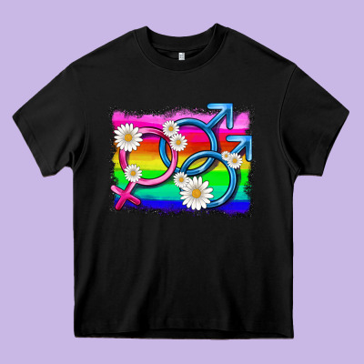 Lgbtq Gender Bisexuality Symbol Heavy Core Tee Designed By Hra Design Shop