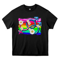 Black lgbtq gender bisexuality symbol Heavy Core Tee - HRA Design Shop