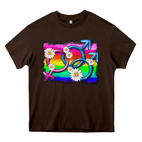 Chocolate Brown lgbtq gender bisexuality symbol Heavy Core Tee - HRA Design Shop