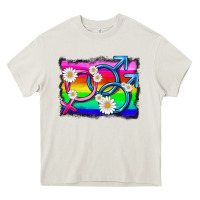 Cream lgbtq gender bisexuality symbol Heavy Core Tee - HRA Design Shop