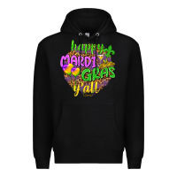 Black Love Mardi Gras Y'all Premium Hoodie - HowdyJamesFarm