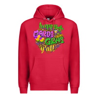 Cardinal Love Mardi Gras Y'all Premium Hoodie - HowdyJamesFarm