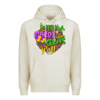 Oatmeal Heather Love Mardi Gras Y'all Premium Hoodie - HowdyJamesFarm