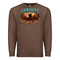 Chestnut Cowboys never die Premium Sweatshirt - HowdyJamesFarm