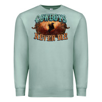 Seafoam Cowboys never die Premium Sweatshirt - HowdyJamesFarm