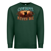 Sports Green Cowboys never die Premium Sweatshirt - HowdyJamesFarm
