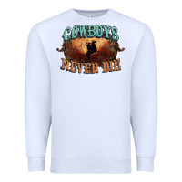 White Cowboys never die Premium Sweatshirt - HowdyJamesFarm