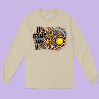 It's Game Day Y'all Lacrosse Long Sleeve Tee Designed By Jahusdesignshop