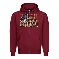 Burgundy football mom Zipper Hoodie - Jasminsmagicworld