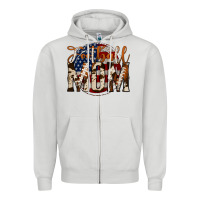 Dove Grey football mom Zipper Hoodie - Jasminsmagicworld