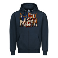 Navy football mom Zipper Hoodie - Jasminsmagicworld