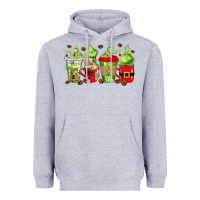 Heather Grey grinch coffee cups Heavyweight Hoodie - texasbilliewilder