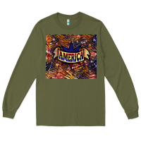 Army Green tiger america Long Sleeve Tee - NancyCooperArtShop