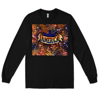 Black tiger america Long Sleeve Tee - NancyCooperArtShop