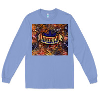 Colony Blue tiger america Long Sleeve Tee - NancyCooperArtShop