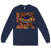 Navy tiger america Long Sleeve Tee - NancyCooperArtShop