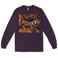 Plum tiger america Long Sleeve Tee - NancyCooperArtShop