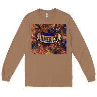 Toasted Coconut tiger america Long Sleeve Tee - NancyCooperArtShop