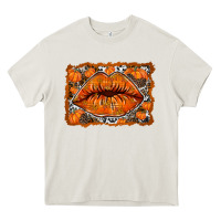 Cream fall lips Heavy Core Tee - RacoonDesign